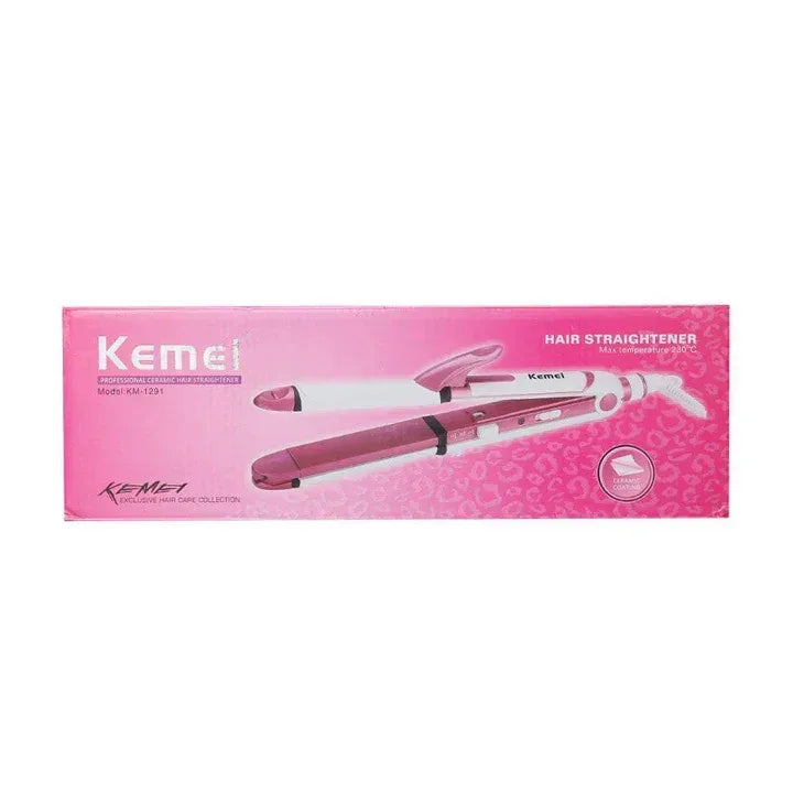 Kemei KM-1291 Professional Hair Straightener | Ceramic Plates | Fast Heating