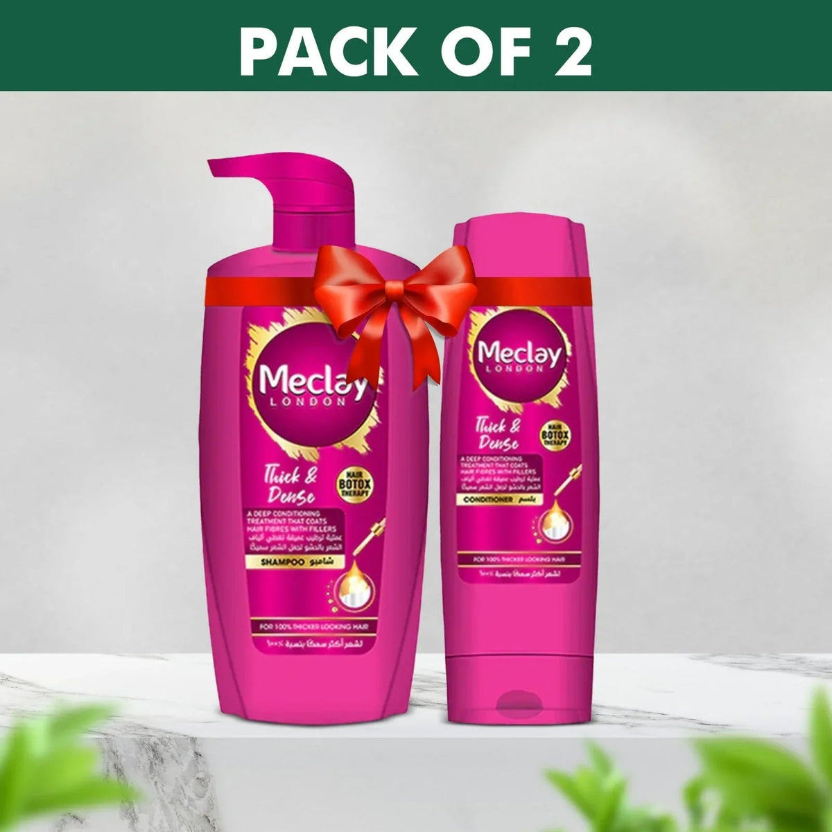 Meclay London Thick & Dense Shampoo & Conditioner | Hair Botox Formula | Pack of 2
