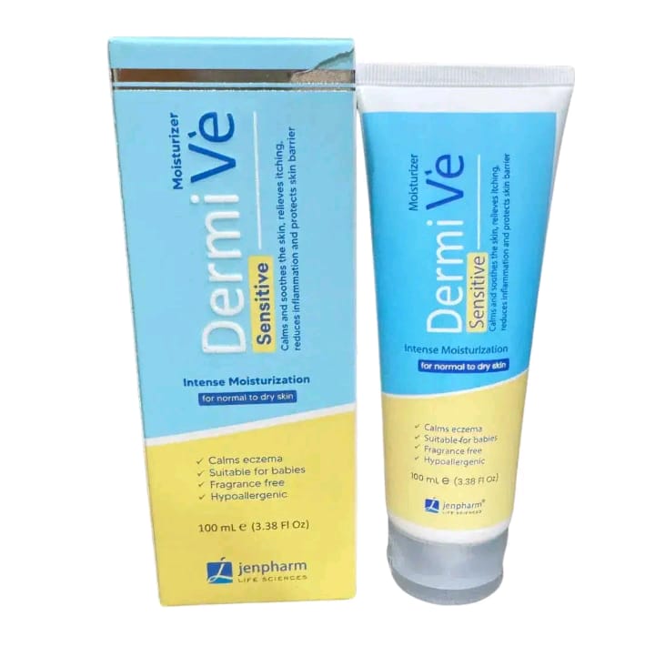 DermiVe Sensitive Moisturizer 100ml – Intense Hydration for Sensitive Skin