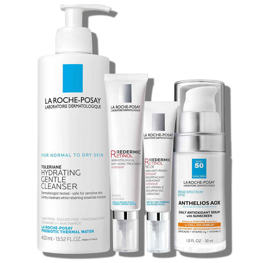 La Roche-Posay Skincare Set – Cleanser, Retinol & SPF 50 for Sensitive Skin