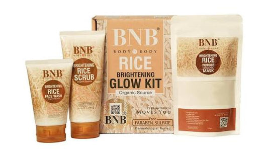 BNB Rice Brightening Glow Kit – Natural Skin Whitening & Glow Formula