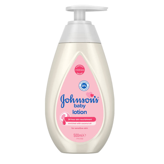 Johnson’s Baby Lotion 500ml – 24 Hour Moisture for Sensitive Baby Skin